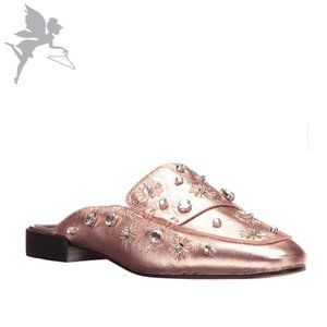 DOLCE VITA Maura Rose Gold Studded Metallic Slip On Loafer